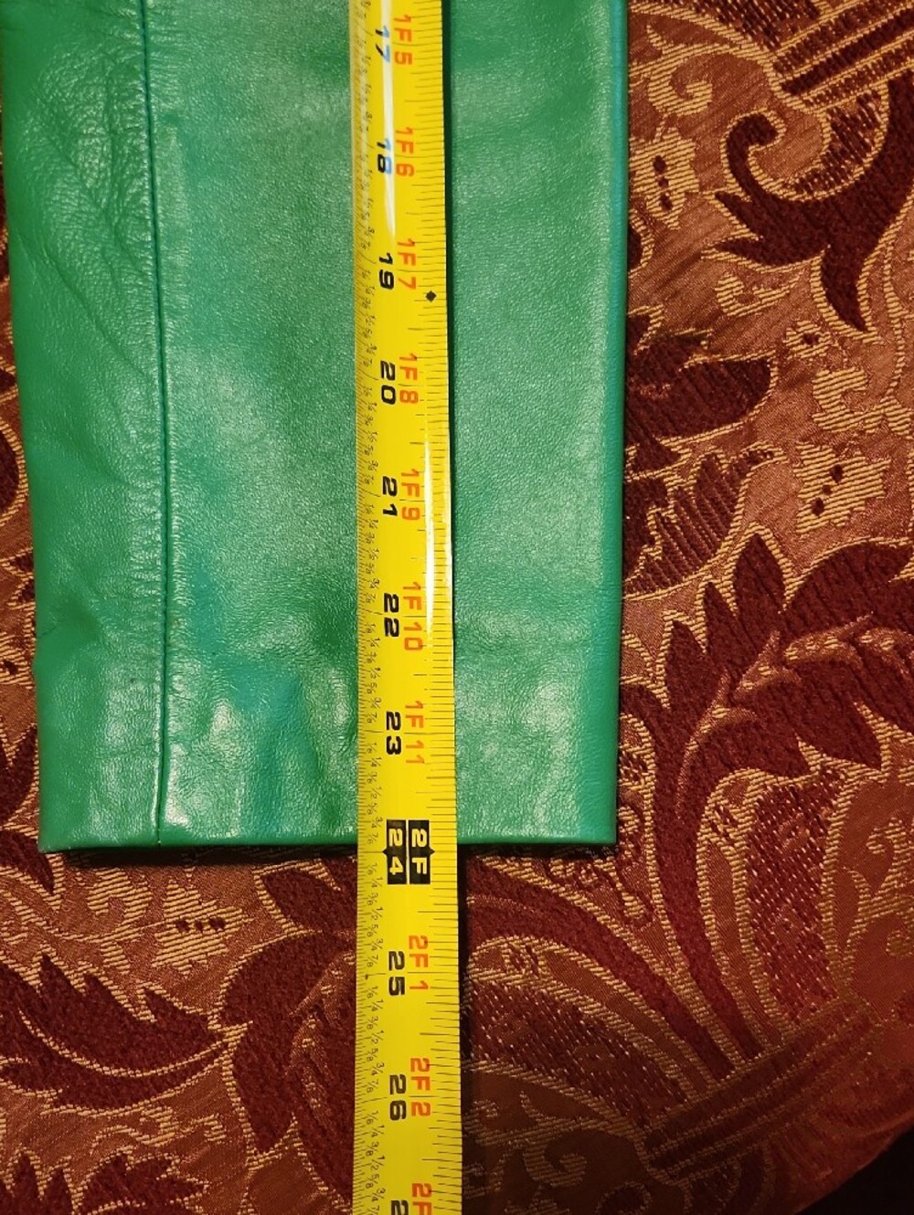 Yvonne Marie Vintage Green Lamb Leather Jacket, 8 - Picture 8 of 14